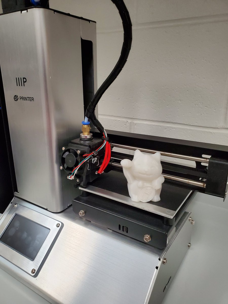 shslib's tweet photo. And thus it begins. Test print on the new library 3D printer went well. Experimenting on the horizon for the Generals! Thank you to Walmart for our SHS Library STEM grant!!! #walmartgrant #SHSLibraryMakerSpace https://t.co/ZlHivbF8E6