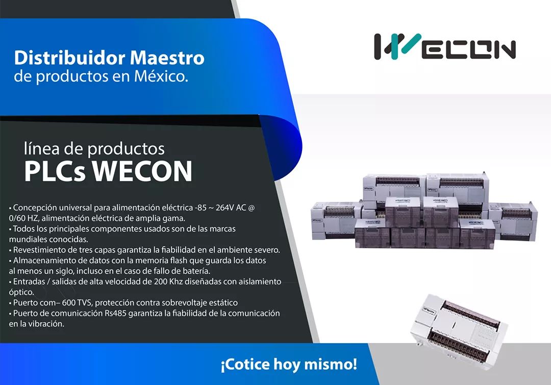 techsimark's tweet image. Conoce la gran variedad de productos #PLC #Wecon que #Techsimark tiene a tu disposición para la mejora de tus operaciones.

Distribuidor Maestro de productos Wecon en México.

Ver productos 👉 techsimark.com/plc

📲 T. +52 (55) 4000.5604
info@techsimark.com
#Automatización