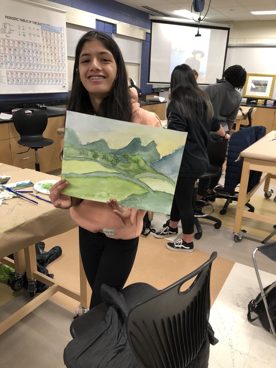 mathwithtomkiel's tweet photo. Kicking off #shsodyssey with Plein Air watercolor @stevensonhs https://t.co/7SN5S61Pdd