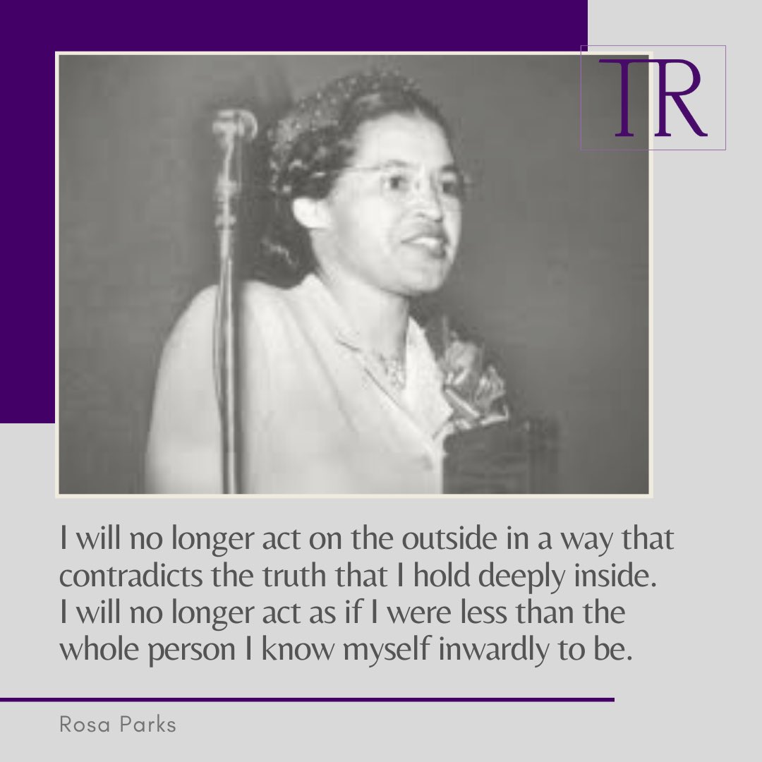 TrapRecruiter's tweet photo. #OTD in 1913 civil rights champion, Rosa Parks was born.
One way we can honor her legacy is to stop shrinking ourselves to fit into #career boxes that are too small to contain our greatness.
#BlackHistoryMonth #TrapRecruiter #BoldAuthenticDriven #CareerAdvice #Success #Goals https://t.co/7rom4DrXBF