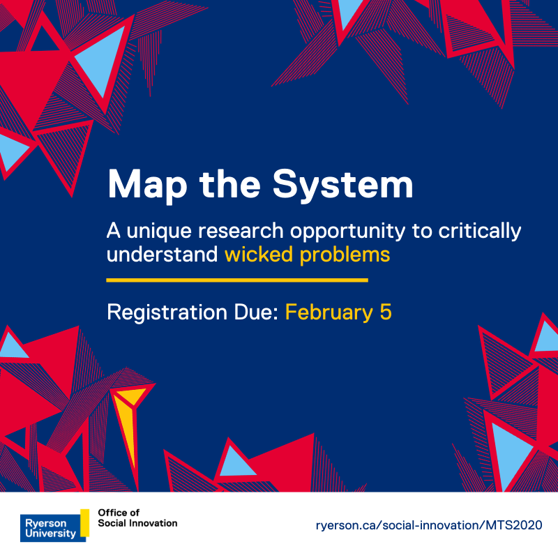 arts_tmu's tweet image. Are you a @RyersonU student interested in exploring a wicked social problem? Apply to participate in the @SI_Ryerson  #MaptheSystem program for the opportunity to receive funding to further your learning &amp;amp; research. Learn more: ow.ly/yYst50ydp4x!