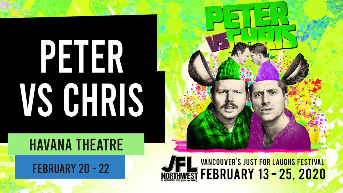 We are so proud to announce that we have PETER N CHRIS coming to Havana Theatre for THREE NIGHTS FEBRUARY 20-22! As a part of the world class @JFLNorthWest festival, Canada's beloved sketch duo will perform a reborn version of Peter-VS-Chris. Get your tickets today!