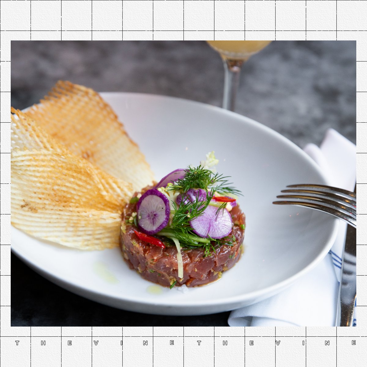 Tuna Tartare // pickled vegetables + persian cucumber + gaufrettes