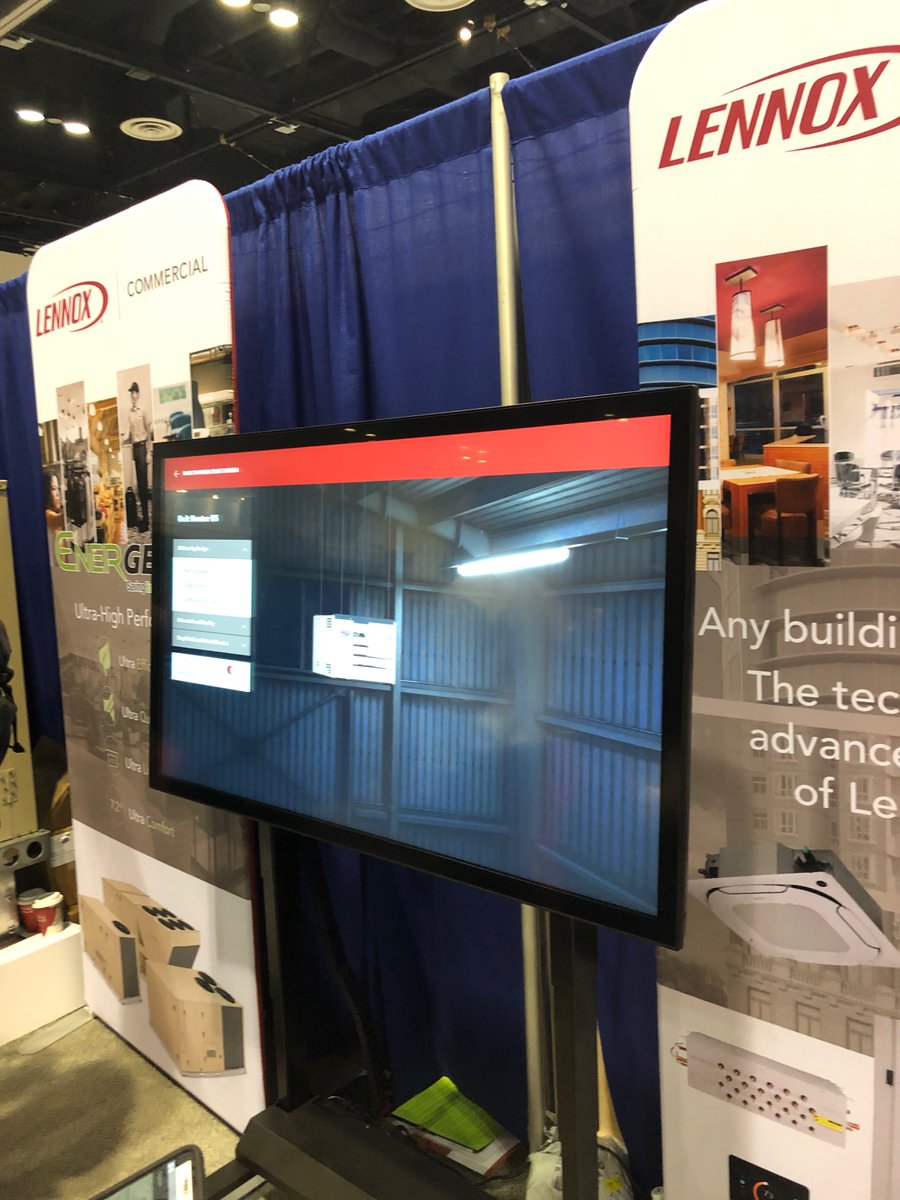 power_agency's tweet image. A walk-through #AHRexpo2020 wouldn’t be complete without a visit to our client, Lennox Commercial. The touchscreen we created for them is on full display. So if you’re here at the show, stop by and give it a whirl. #thepoweragency