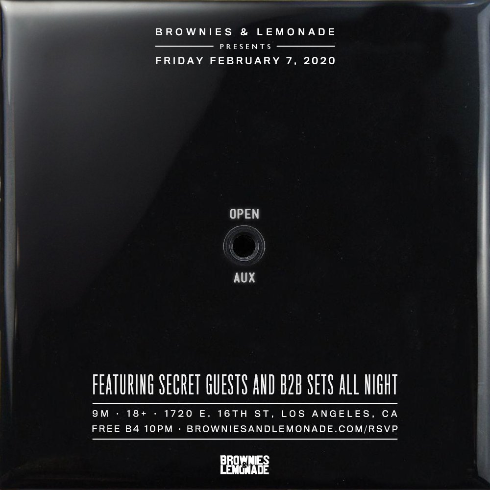 TeamBandL's tweet photo. ANNOUNCING🎉
OPEN AUX 
FRIDAY 2/7
SECRET GUESTS ALL NIGHT
🍁
✈️
🇵🇹
🏰
👓
🔌

Retweet this post and tag artists u believe in for a chance to play a set with us

RSVP → https://t.co/MYRocjxYG5 https://t.co/Cgtp3fwPif