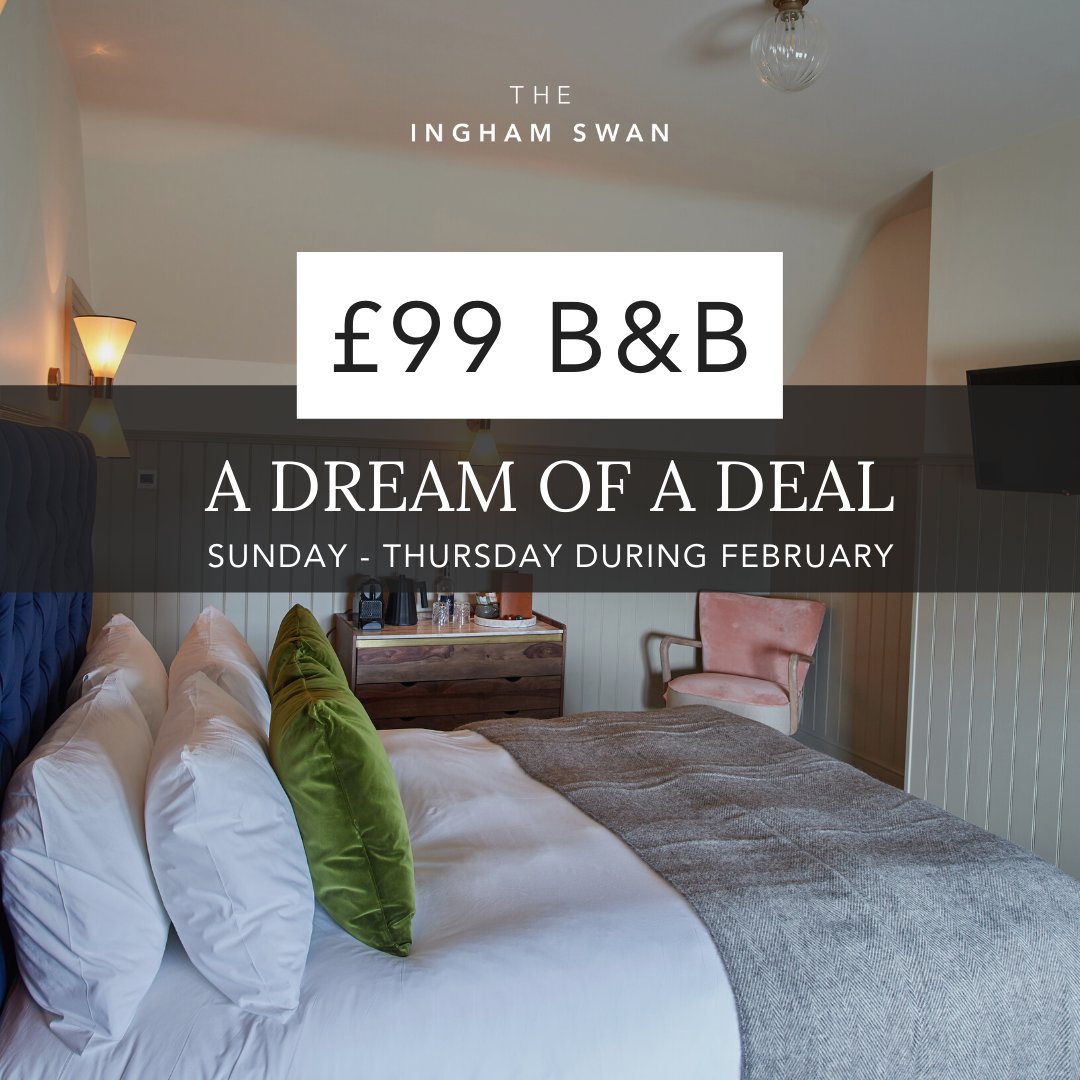 Celebrate the bed....

Stay with us in February and benefit from our very special Room Offer of £99 per room.
Or why not upgrade to one of our brand new Superior King Rooms for an extra £25. Call us now on 01692 581099 and quote 'Love Feb Offer".

#dreamofadeal #roomoffer