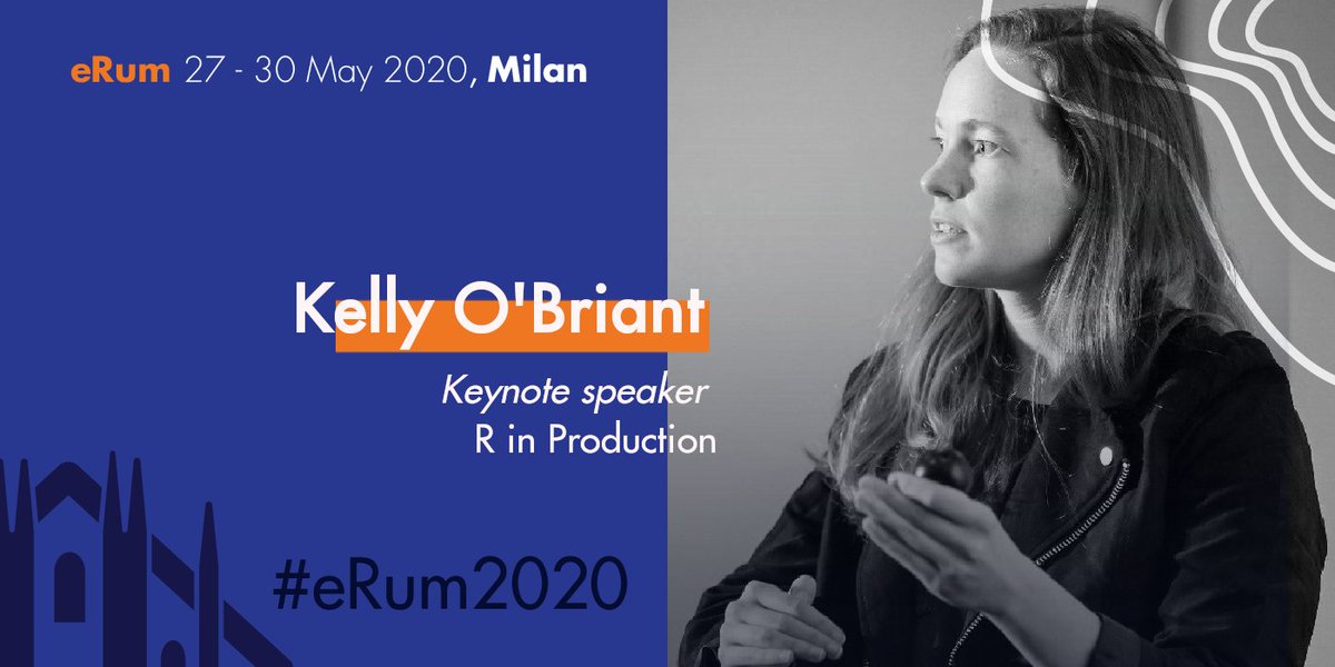 erum2020_conf's tweet photo. Here we R with another week of #erum2020 keynote announcements! For the #rstats in production track we R glad to have Kelly O'Briant! @kellrstats is solutions engineer at @RStudio and is co-founder of the Washington DC chapter of @RLadiesGlobal: @RLadiesDC https://t.co/mfLznojz3G https://t.co/MQAXklPnq0
