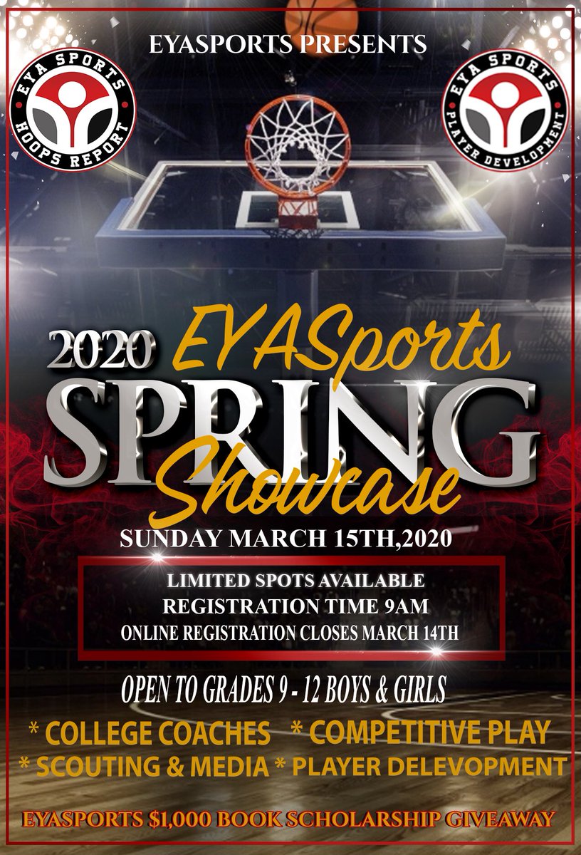 eyasportsd's tweet photo. Join us March 15th for the 2020 #EYASpringShowcase‼️
☑️ Open to all underclass boys & girls
☑️ Unsigned senior Recruiting
☑️ College Coaches
💵 $85
📍Clayton State Universty
🎥 Video & Media coverage
💻 registration is now open!
https://t.co/waBPHNmkN0 https://t.co/hsOxjxXuAN
