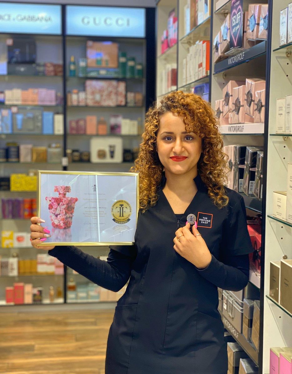 Grandcentral325's tweet photo. So proud of Satti our Team Leader for passing her Fragrance Foundation. Well Done Satti ❤️ @TPSPeople @mariaskitt @ThePerfumeShop https://t.co/Bo9XafUh7D