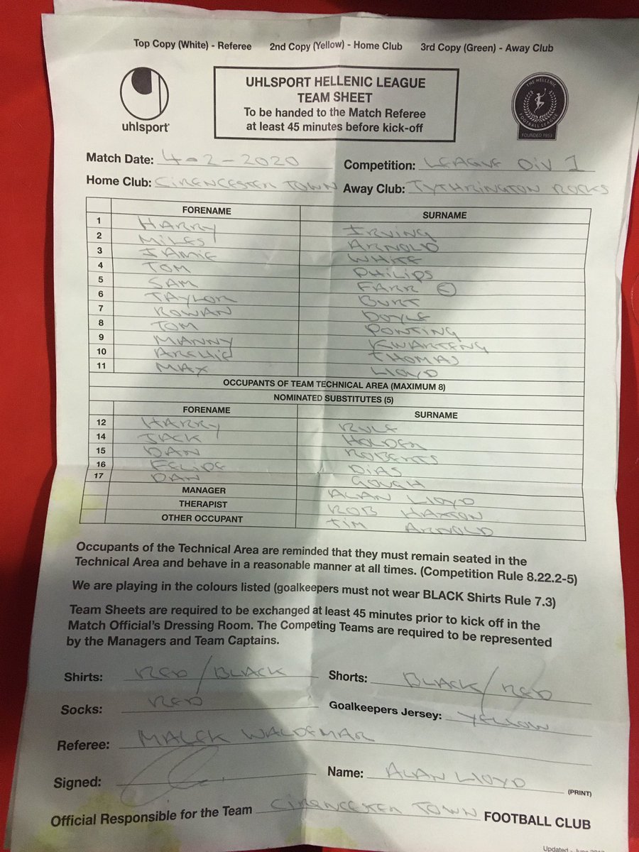 <a href="/CirenTownFC/">Cirencester Town FC</a> Dev team v Tytherington Rocks