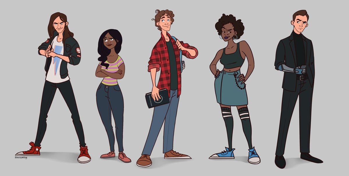 The characters from my book series, Another Theory of the Universe! :3

#art #book #stylized #characterdesign #animation #blacksmiley #atotu #anothertheoryoftheuniverse
#conceptart