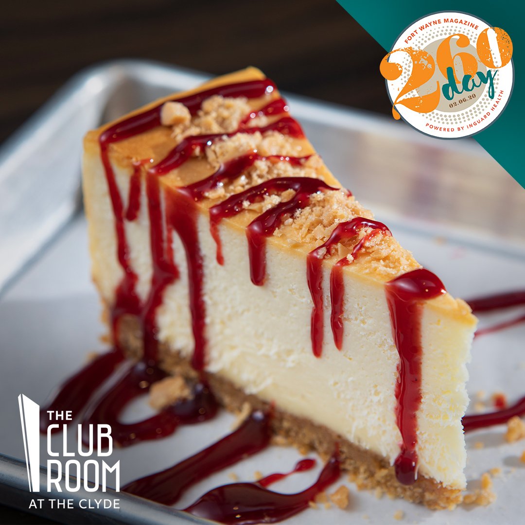 ClydeTheatre's tweet photo. Our area. Our code.
Join us at the Club Room at The Clyde on Thursday, February 6, for 260 Day! Enjoy a dessert for just $2.60 with purchase of entree.*
*While supplies last. Limit one per person. Dine-in only.
@fortwaynemag #260Day https://t.co/pDPqIPrtNz