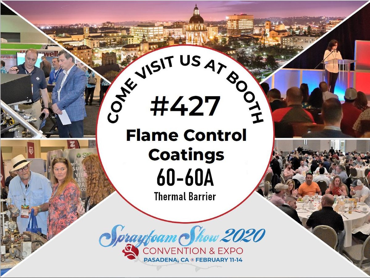FlameControl's tweet image. Sun, SoCal, and Sprayfoam.  Check us out at the @TheSPFA show in Pasadena next week! Stop by booth 427 to find out why our 60-60A is the next generation thermal barrier designed specifically for the applicator. #sprayfoam #thermalbarrier #foamit