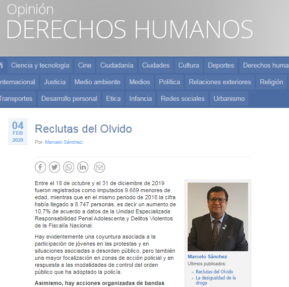 Desde el estallido social a diciembre, aumentaron en 10,7% los menores de edad imputados. "El Narcotráfico y la delincuencia parasitan de la debilidad en el control del orden público" te dejamos la opinión de @Marcelosancheza de @fsancarlos en @Cooperativa https://t.co/GULezPcDuL https://t.co/gDvFHtj7F4