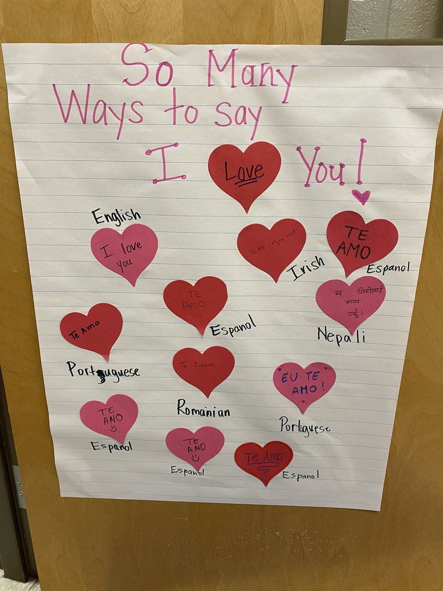 Sharing our language and learning new ways to say I Love You! Parents even helped us with this activity. <a href="/ClarkCreekSTEM/">Joey Moss</a> <a href="/CcsdEsol/">CCSD ESOL</a>