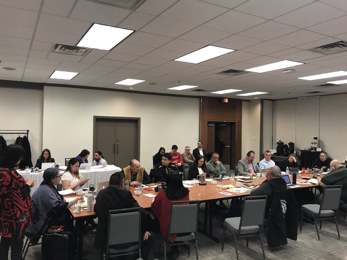ChiefsofOntario's tweet photo. New decade and no better way then starting it off with good energy and discussion. Kicking off the Chiefs of Ontario #SCA2020 with a Leadership Council meeting - Setting direction and receiving guidance as we prepare for the SCA and coming months! #fnpoli #firstnations https://t.co/ullilPCB1p