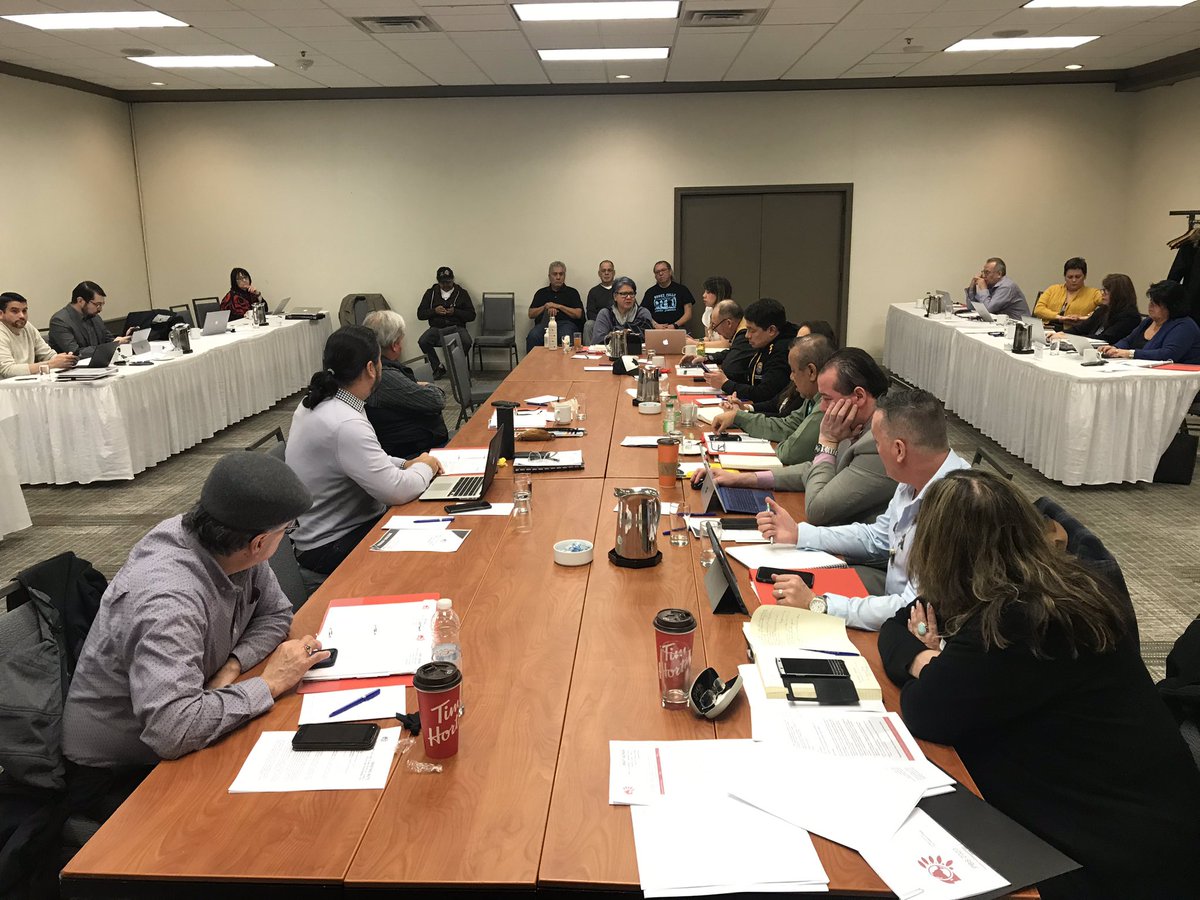 ChiefsofOntario's tweet photo. New decade and no better way then starting it off with good energy and discussion. Kicking off the Chiefs of Ontario #SCA2020 with a Leadership Council meeting - Setting direction and receiving guidance as we prepare for the SCA and coming months! #fnpoli #firstnations https://t.co/ullilPCB1p