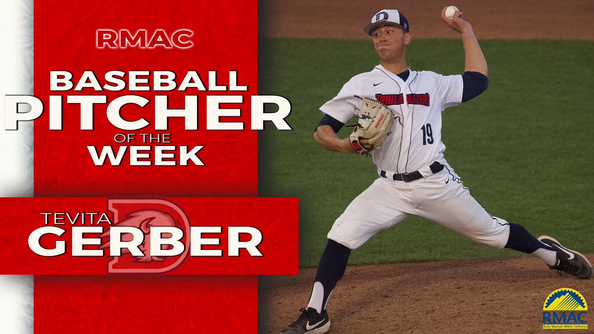 RMAC_SPORTS's tweet photo. Tevita Gerber of @DixieAthletics has been named #RMACbase Pitcher of the Week! He fired six innings of two-hit shutout baseball on just 70 pitches. He also tied a career high with six strikeouts and retired the final nine Cougars he faced.
#EverythingElevaed https://t.co/TgrVAu1gqc