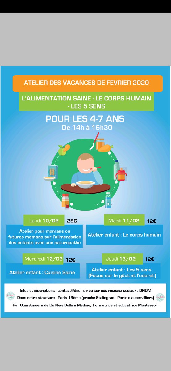 TeamDNDM's tweet photo. Atelier des vacances de février 2020 sur l'alimentation saine #vacances #animation #alimentationsaine #ief #montessori https://t.co/uu9RtXx7MM
