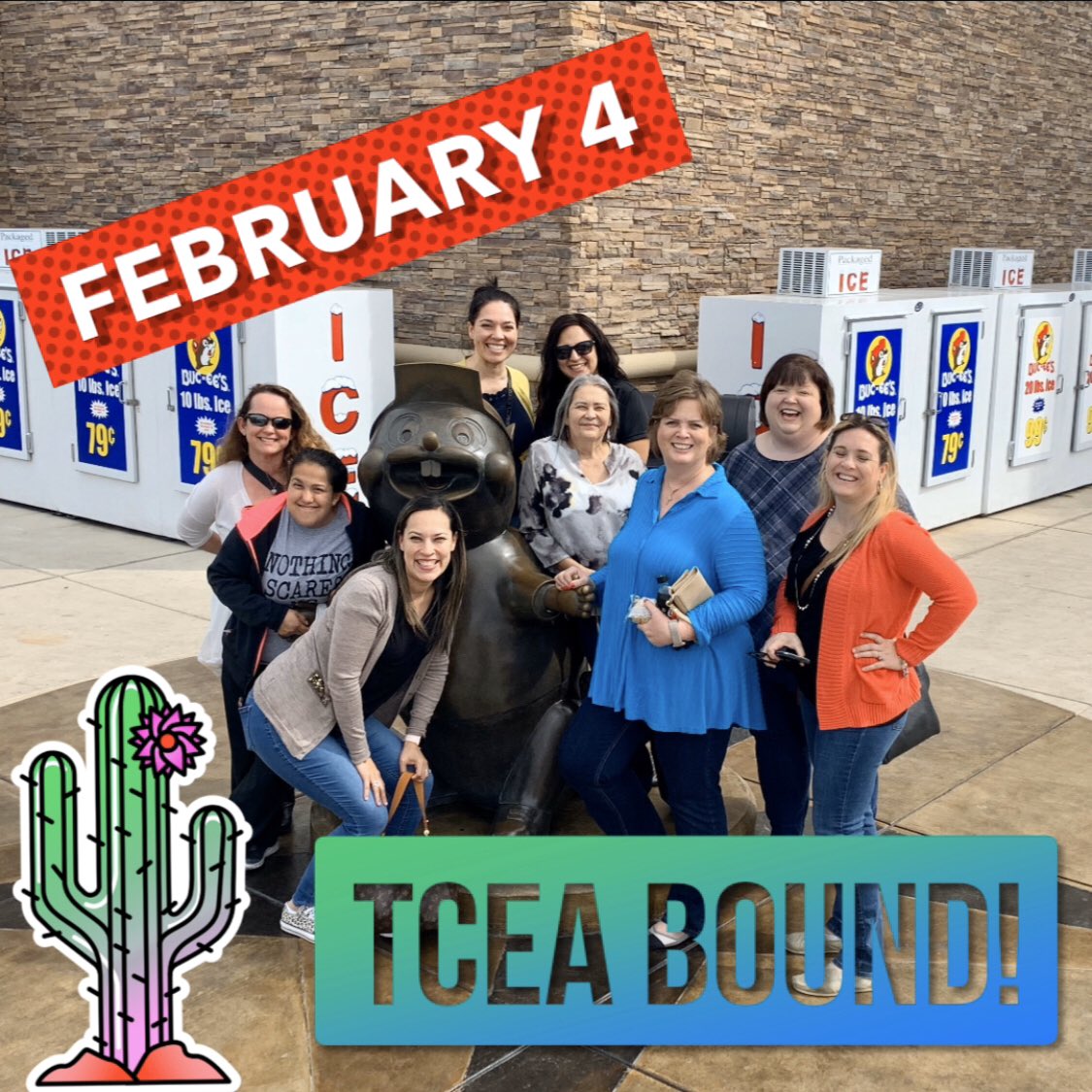 #TCEA began on the road! Look who @McAllenISD LIBS ran into! @esc1library @annvega @DrLauraSheneman #roadTrip