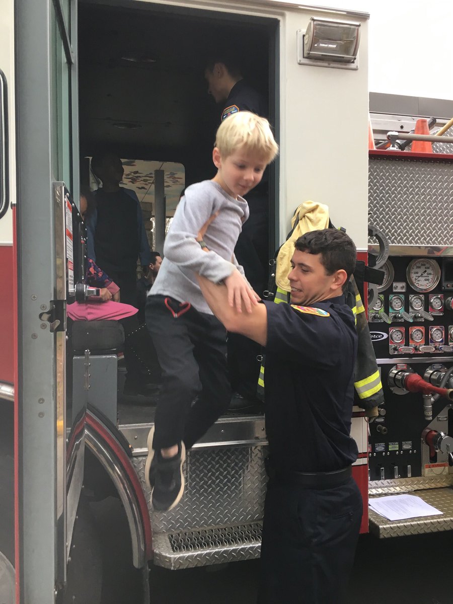 AshevilleFD's tweet image. Becoming an Asheville firefighter isn’t just about learning how to fight fire, it’s learning how to interact and educate our community. AFD recruits spend time at a local school teaching kids valuable life safety skills. #FLSE #Asheville #NCFire