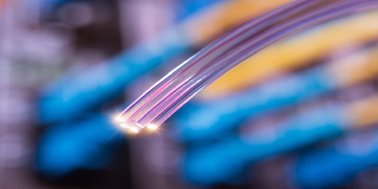 stock photography image of fiber optic cables.
