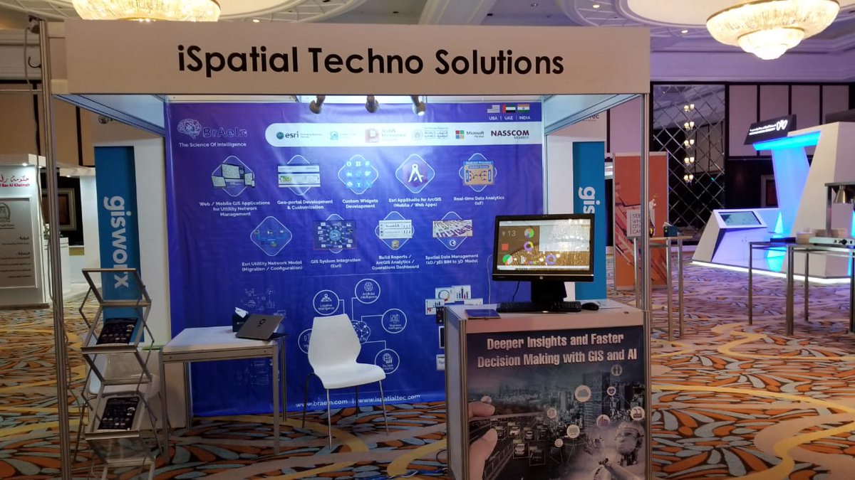 iSpatialTec's tweet photo. Day 1 Gisworx Exhibition 2020, Meet us at #Booth13 to know about our AI, GIS ,Location intelligence and Deep learning based smart solutions..... #gisworx #2020 #AI #GIS #ispatialtec #Braein #Dubai https://t.co/0WDvpShsME