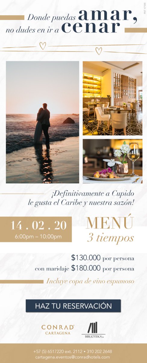 #SanValentin se celebra en <a href="/conradcartagena/">Conrad Cartagena</a>

#ConradCartagena #StayInspired #ConradEsHilton