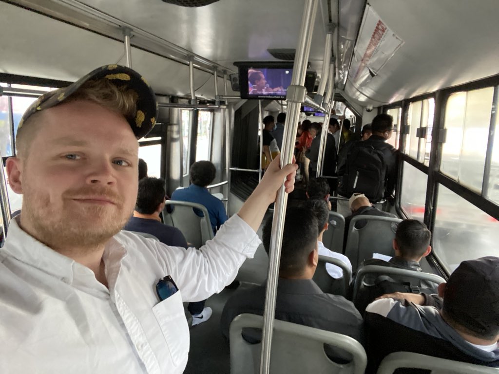 fvigeland's tweet photo. Happy #BusToWorkDay from La Condesa, Mexico City. I missed the bus but it’s ok, a new one came 30 seconds later because this is BRT and there’s a dedicated right-of-way and capital investment in transit here https://t.co/xpE8tnokc2