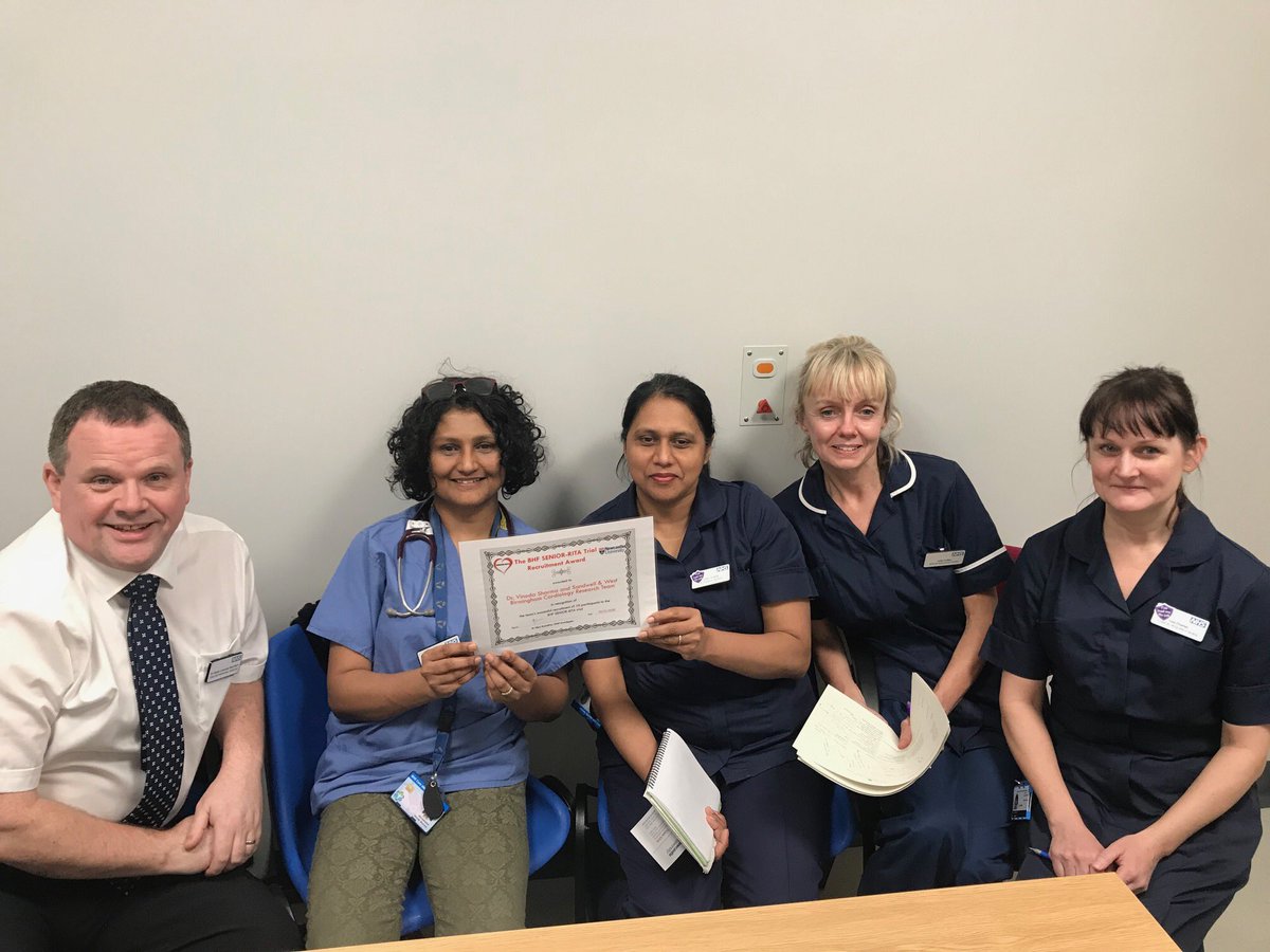 Vinoda Sharma #WIC (@vinoda_sharma) on Twitter photo 10 patients recruited to SENIOR RITA <a href="/CardiologySWBH/">SWBH Cardiology</a> <a href="/DrDerekConnolly/">Prof Derek Connolly</a> way to go team👍 10 patients recruited to SENIOR RITA <a href="/CardiologySWBH/">SWBH Cardiology</a> <a href="/DrDerekConnolly/">Prof Derek Connolly</a> way to go team👍