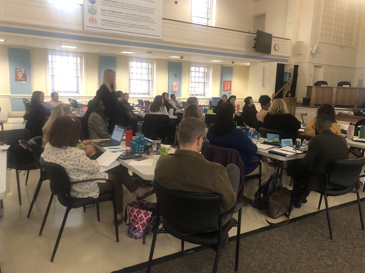 AThompson_HCPS's tweet photo. Energizing equity conversations involving data with aspiring leaders with @thatblonde_lady. “How is your definition of appropriate behavior influenced by your lived experiences?” #hcpsPLL https://t.co/oHoaiJ3yIq