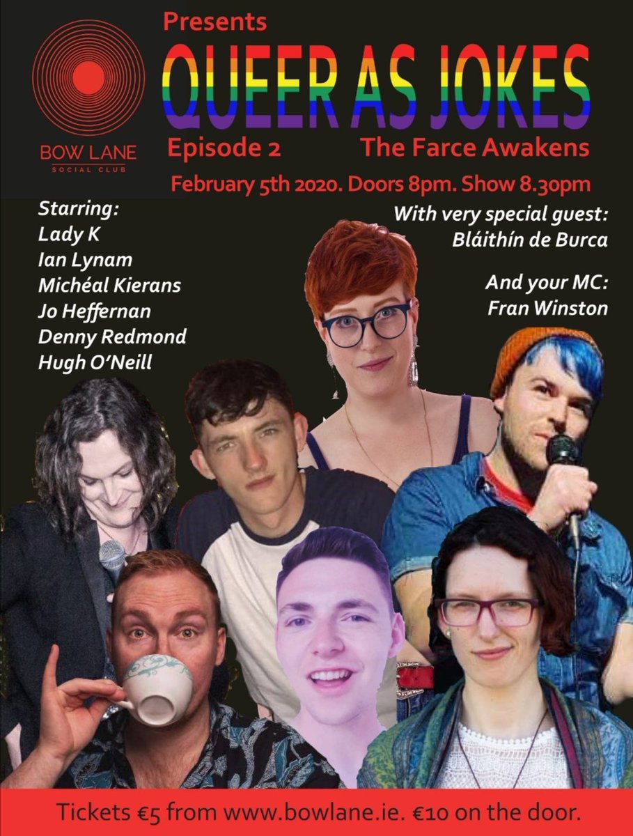 Celticpussycat's tweet photo. Tomorrow night sees some fierce funny people take to the stage in @BowLaneSocial for the second Queer As Jokes #LGBTQ #comedy night. If you fancy some #midweekmirth tickets are available from https://t.co/vIs1I7RrWe #irishcomedy #standupcomedy #funny https://t.co/pbuOToG7FA