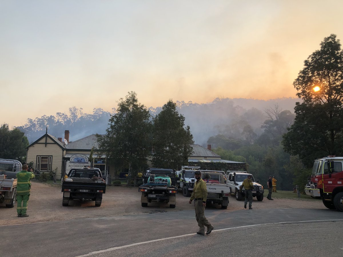 American firefighters work on the Tambo Complex of bushfires near Victoria, Australia.
Credit: NIFC