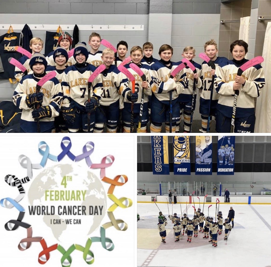 On World Cancer Day let's all unite and stand against cancer.  Squirt A showed their support last weekend with a pink out.  💕
#WorldCancerDay 

Thoughts and prayers to all cancer patients and survivors.  If you are considering a donation please visit: 
gofundme.com/f/7v8mpu-team-…
