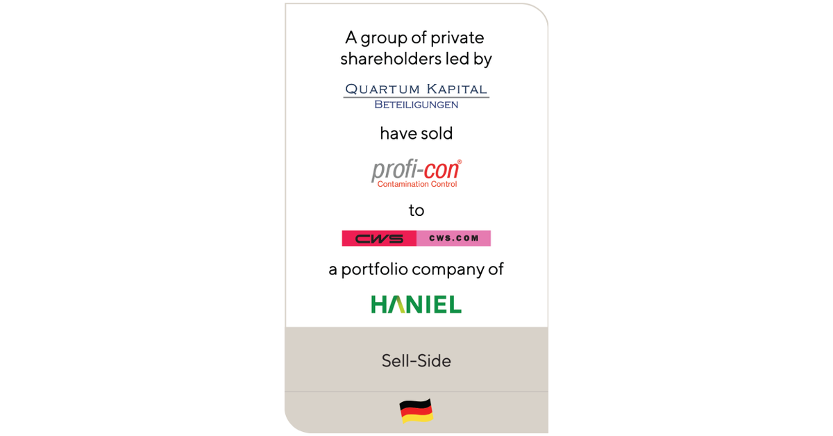 LincolnInt's tweet photo. Lincoln International is pleased to announce that it has represented a consortium of private investors led by Quartum Kapital in the sale of their portfolio company profi-con to CWS, a portfolio company of Haniel. Learn more: https://t.co/hoVu7zGmxB https://t.co/MqZyoUJHUt