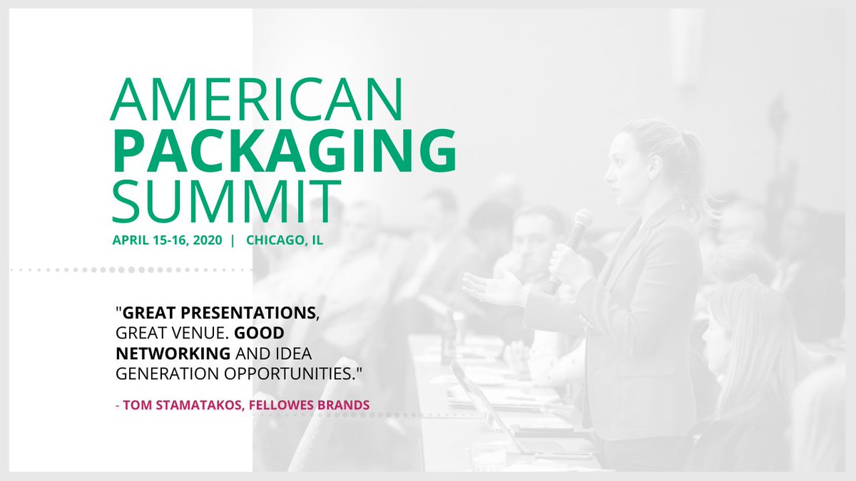 Generis_Pack's tweet photo. Calling all #Packaging experts,
If you’re looking for an all-encompassing, unique #sponsor opportunity to maximize your #ROI, it’s time to reserve your spot at the 2020 American Packaging Summit this April.
Only a handful of spots remain: https://t.co/V2O3xj8EO2
#PackUS20 https://t.co/WsAmbRa6ic