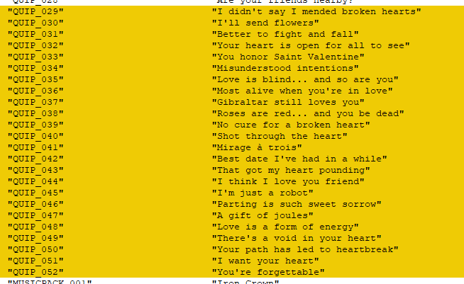 Some quips. It looks like some are for Valentine's day.