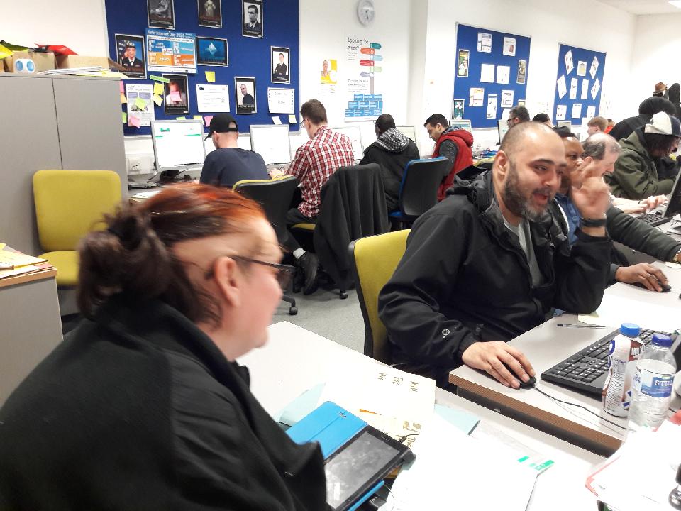 MAESWorkReady's tweet photo. It’s only day 2 of this Make It Happen Focus Week and already so much progress. Researching opportunities and mapping next steps. #horizons #potential #peersupport #MakeItHappenMAES @ManAdultEd https://t.co/2HqROuwZsE