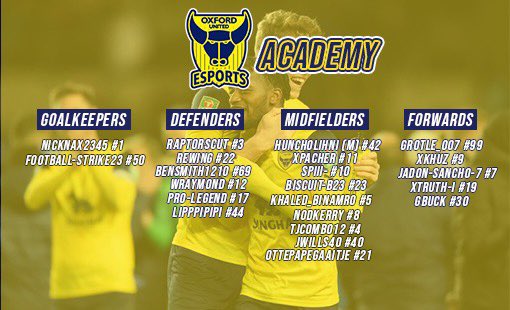 The official OUFC Academy Roster: 

(GFX: @RaptorsCut)

#therevamp