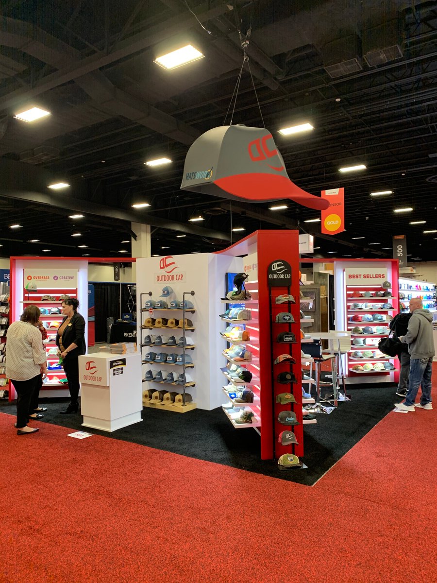 OutdoorCap's tweet photo. It's a great first day at @TheASIShow #FortWorth! Stop by booth #501 to talk to one of our #HeadwearExperts! 🧢 #Hatswork #RedLBL #OC771 @asicentral https://t.co/I5bGcnOuSP