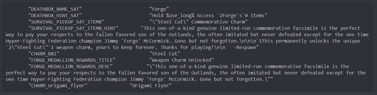 Can access Forge's items.
