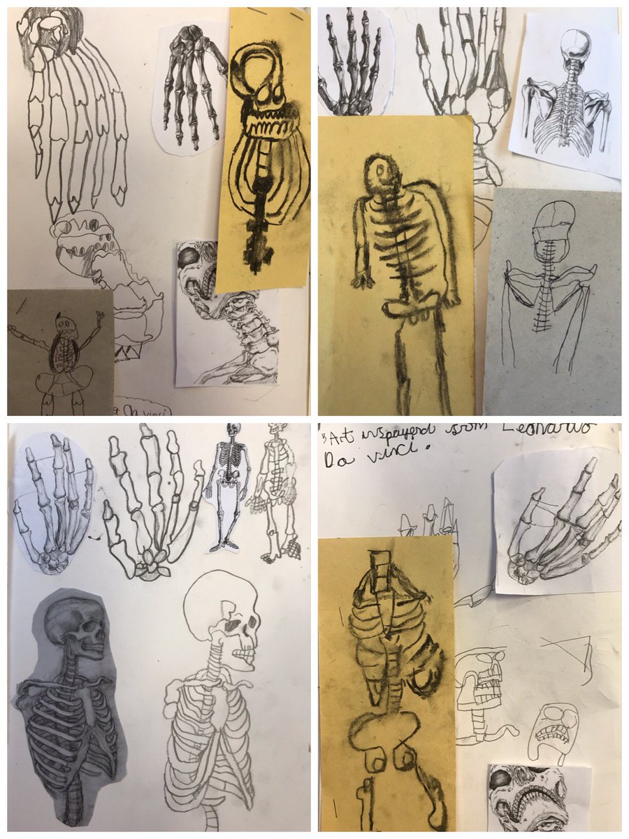 Y3 have used their sketchbooks today to draw the human skeleton. Linked to their science topic, we have looked at sketches created by Leonardo da Vinci over 500 years ago, to inspire our work. <a href="/accessart/">Paula Briggs @AccessArt</a> <a href="/Artsmarkaward/">Artsmark</a> <a href="/Psqm_HQ/">Primary Science Quality Mark</a> #primaryart