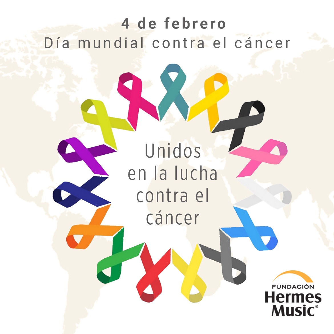 La música tiene efectos emocionales beneficiosos para los pacientes con cáncer. Porque amamos la música, hoy nos unimos a la lucha mundial contra el cáncer #FundaciónHermesMusic #Díamundialcontraelcáncer