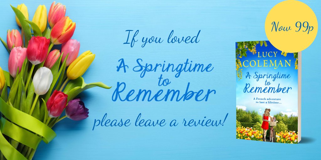 If you loved A Springtime to Remember by the brilliant <a href="/LucyColemanauth/">Lucy Coleman</a> please don't forget to leave a review! 🙏 It really can make a huge difference. And if you haven't bought it yet, it's on offer for only 99p 🎉 what are you waiting for! 
amzn.to/2M2gecv