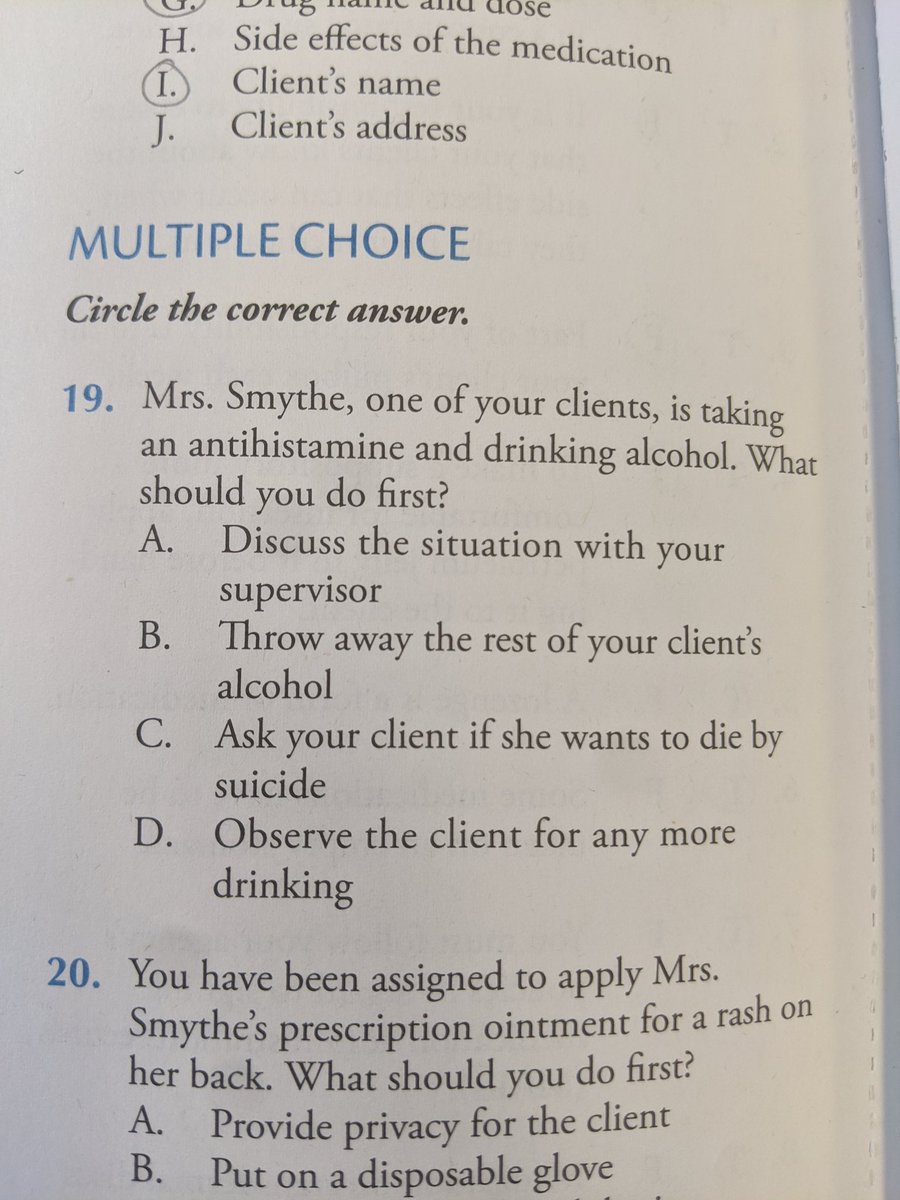 MyThingIs_Ryan's tweet photo. (Read Answer C) 😂😂😂😳

Damn textbook...you got really dark there for a bit!! https://t.co/Bn1fcxpP8j