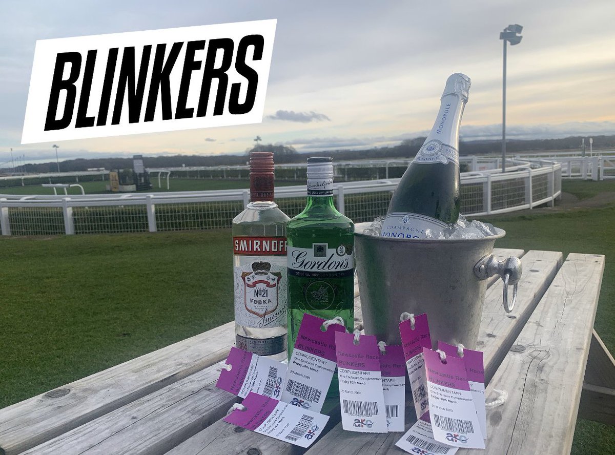blinkersracing's tweet photo. Win a full free day at @NewcastleRaces for the next @BlinkersNCL on Friday 20th March 🐎😍

Win everything in this photo + a stay for 2 at @SandmanSigUK with a £25 @SharkClub voucher!

Simply follow @BlinkersNCL and RT this tweet, winner chosen 10th March! 🐎🍾 https://t.co/XVPOunXOkV