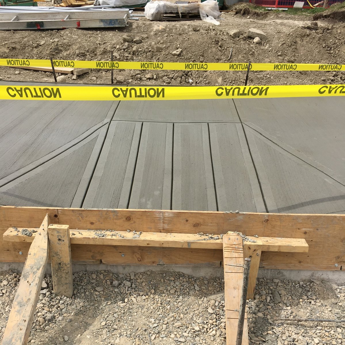 _cjconstruction's tweet photo. We tell the kids to keep away, but we all know what happens! 😋 We try anyways and usually keep a guard on standby till it dries! If you want a guard on your drying concrete, then you need to call C&amp;J Construction at 403.277.1455 or email us at sales@candjconstruction.ca https://t.co/eELc4jWx65