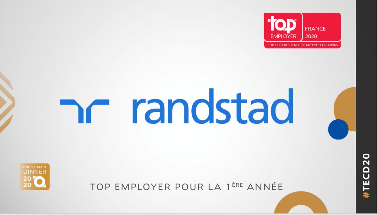 TopEmployers_F's tweet photo. [Annonce] Une récompense méritée pour 3 entités du @GroupRandstadFR : @randstad_france, Randstad Inhouse et Select TT (@expectra_emploi, JBM, @appel_medical) 📣🎉🏆 @TopEmployers_F #RH #HR 
#TECD20 #ForABetterWorldOfWork https://t.co/wnKL4CL4G8