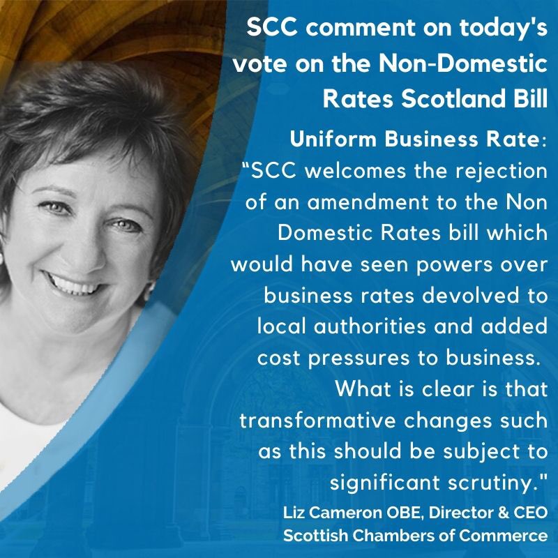 Scottish Chambers on Twitter move by ScotParl to retain the