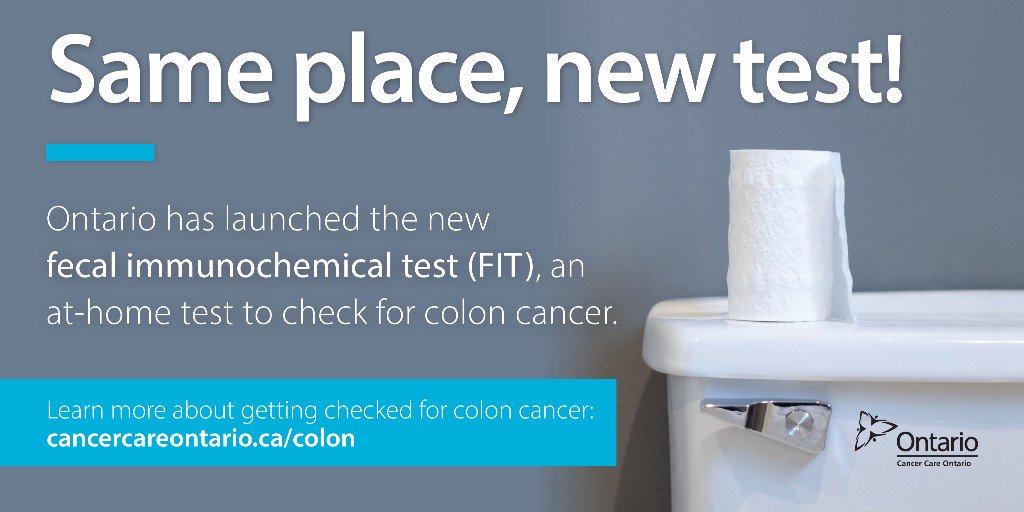 Same place, new test! Ontario has launched the new fecal immunochemical test (FIT), an at-home test to check for colon cancer. 